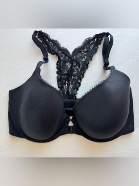 Victoria's Secret Body by Victoria Black Lace-Back T-Shirt Demi  Bra 32DDD